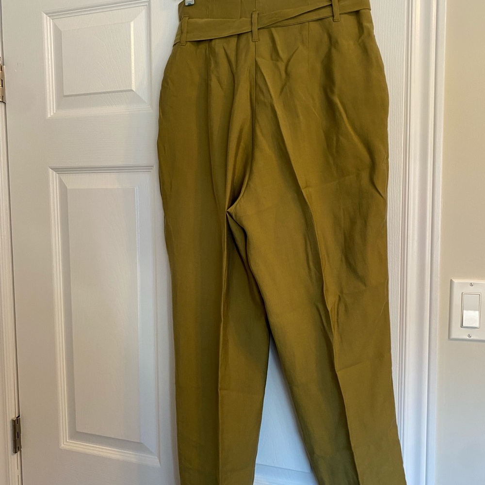 H&M high waist pants; olive colour; size 6 - Picture 2 of 4